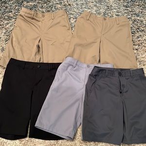 Boys size 12/M undearmour (black pair is Nike) shorts.  Barely worn